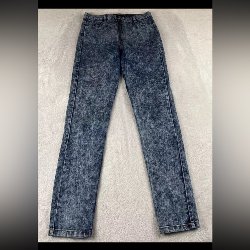 36 Point 5 juniors blue skinny leg zip denim jeans size 7